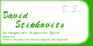 david stipkovits business card